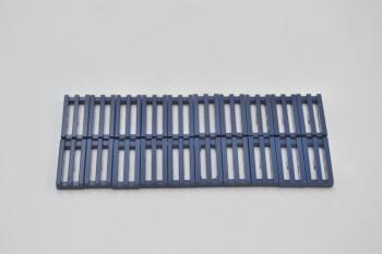 Preview: LEGO 20 x Gitterfliese dunkelblau Dark Blue Tile 1x2 Grille Bottom Groove 2412b