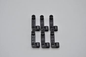 Preview: LEGO 6 x Verbinder schwarz Black Technic Pin Connector 2x4 Bent 11455