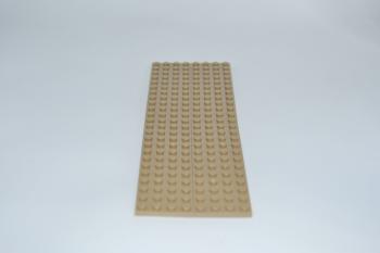 Preview: LEGO 4 x Basisplatte Bauplatte dunkelbeige Dark Tan Basic Plate 4x12 3029