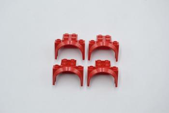 Preview: LEGO 4 x KotflÃ¼gel rot Red Vehicle Mudguard 4x2 1/2x2 1/3 with Arch Round 18974