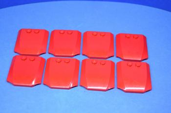 Preview: LEGO 8 x Motorhaube Dach rot Red Wedge 4x4x2/3 Triple Curved 45677