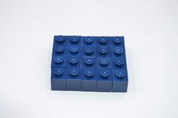 Preview: LEGO 20 x Basisstein dunkel blau Dark Blue Basic Brick 1x1 3005 4255413