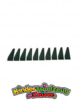 Preview: LEGO 10 x FlÃ¼gelplatte links dunkelgrÃ¼n Dark Green Wedge Plate 8x3 Left 50305