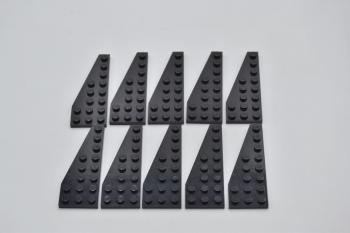 Preview: LEGO 10 x FlÃ¼gelplatte links schwarz Black Wedge Plate 8x3 Left 50305