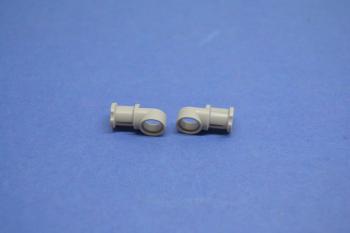 Preview: LEGO 2 x Verbinder glatt neuhell grau Light Bluish Gray Technic Connector 44