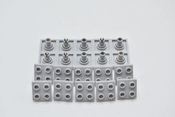 Preview: LEGO 20 x Technic Platte mit Pin neuhell grau Light Bluish Gray Plate 2476