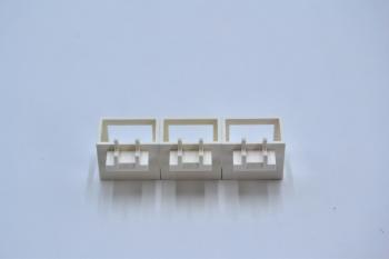 Preview: LEGO 3 x Kran Korb weiÃŸ White Crane Basket 2x3x2 Non-Locking Hinge Fingers 2424