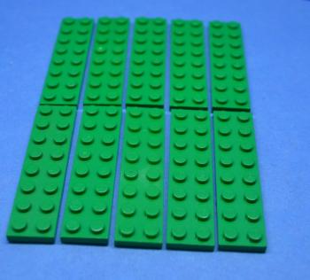 Mobile Preview: LEGO 10 x Basisplatte Bauplatte Grundplatte grÃ¼n Green Basic Plate 3034