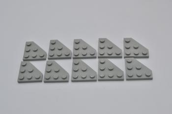 Preview: LEGO 10 x Ecke Platte althell grau Light Gray Wedge Plate 3x3 Cut Corner 2450