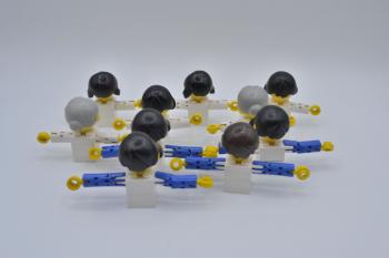 Preview: LEGO 10 x alte Großkopf Figuren Kopfbedeckung Classic Oma weiß blau