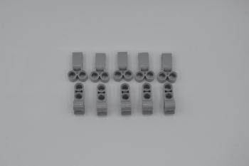 Preview: LEGO 10 x Verbinder Kreuzachse neuhell grau Light Bluish Gray Double 3L 32557