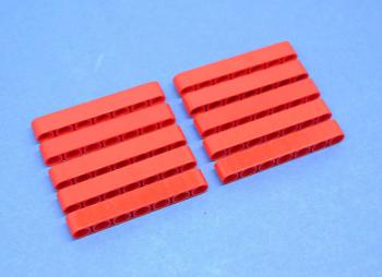 Preview: LEGO 10 x Liftarm 1x7 rot Red Technic Liftarm 1x7 Thick 32524 4495933