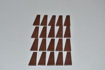 Preview: LEGO 20 x FlÃ¼gelplatte links rotbraun Reddish Brown Wedge Plate 4x2 Left 41770