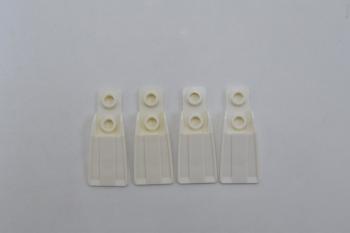 Preview: LEGO 4 x Schwimmflossen weiÃŸ White Technic Figure Accessory Scuba Flipper 32008