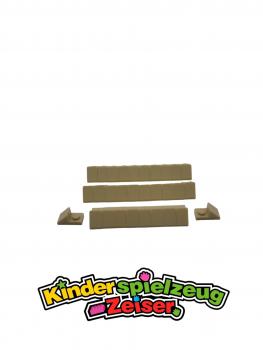 Preview: LEGO 30 x Dachstein Ausschnitt beige Tan Slope 45 2x1 with 23 Cutout 92946