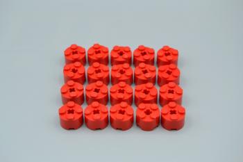 Preview: LEGO 20 x Rundsteine Hoch 2x2x1 Kreuz rot red circular brick 3941 614321