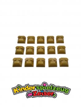 Preview: LEGO 15 x Motorhaube Dachstein Pearl Gold Slope Curved 2x2x2/3 Two Studs 47457