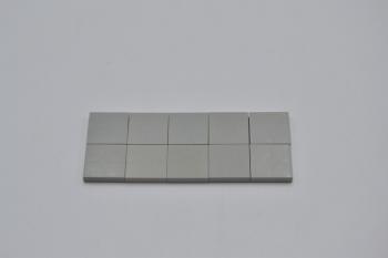 Preview: LEGO 10 x Kachel Fliese althell grau Light Gray Tile 2x2 without Groove 3068a