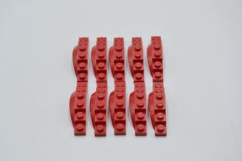 Preview: LEGO 10 x KotflÃ¼gel Bogen rot Red Vehicle Mudguard 1 1/2x6x1 with Arch 62361