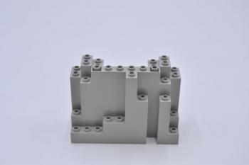 Preview: LEGO Fels Mauer althell grau Light Gray Rock Panel 4x10x6 Rectangular 6082