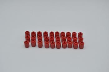 Preview: LEGO 30 x Stein offen rund rot Red Brick Round 1x1 Open Stud 3062b