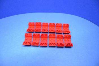 Preview: LEGO 12 x SchrÃ¤gstein Wanne red Rot Slope Inverted 45 4x2 Double 4871