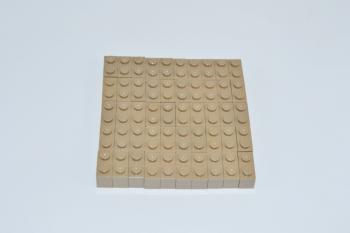 Preview: LEGO 50 x Basisstein Baustein dunkelbeige Dark Tan Basic Brick 1x2 3004