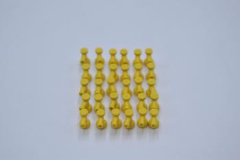 Preview: LEGO 30 x Wasserhahn Hebel gelb Yellow Tap 1x1 with Hole in Nozzle End 4599a