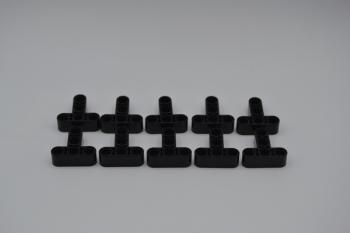 Mobile Preview: LEGO 10 x Technik T-StÃ¼ck 3x3 schwarz black technic t-beam 3x3 w. hole 60484