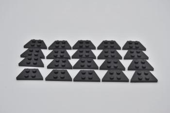 Preview: LEGO 20 x FlÃ¼gelplatte Trapez schwarz Black Wedge Plate 2x4 51739 