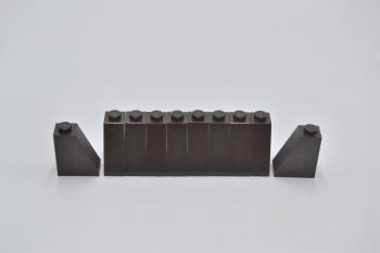 Preview: LEGO 10 x SchrÃ¤gstein dunkelbraun Dark Brown Slope 65 2x1x2 60481