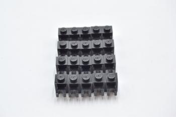 Preview: LEGO 20 x Stein rund schwarz Black Brick Modified 1x1 with Clip Solid Stud 30241