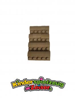 Preview: LEGO 20 x Bogenstein dunkelbeige Dark Tan Slope Curved 2x1x1 1/3 Recessed 6091