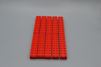 Preview: LEGO 10 x Basisstein 2x10 rot red basic brick 3006 300621 4617857