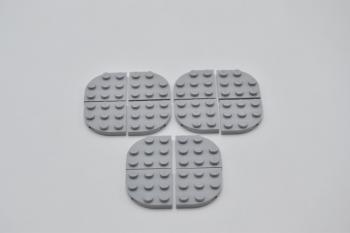 Preview: LEGO 12 x Platte neuhell grau Light Bluish Gray Plate Round Corner 3x3 30357 