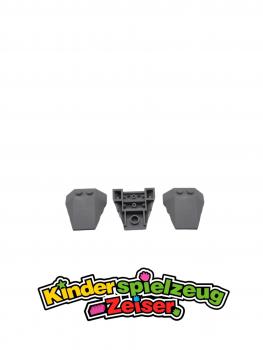 Preview: LEGO 3 x Keilstein neuhell grau Light Bluish Gray Wedge 4x4 Stud Notches 48933