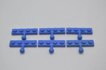 Preview: LEGO 6 x AnhÃ¤ngerkupplung blau Blue Plate Modified 1x4 with Tow Ball 3184