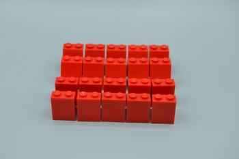 Preview: LEGO 20 x SchrÃ¤gstein rot Red Slope 65 2x2x2 with Bottom Tube 3678b