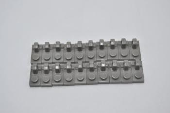 Preview: LEGO 20 x Schanier alt dunkelgrau Dark Gray Hinge Plate 1x2 1 Finger Top 30383