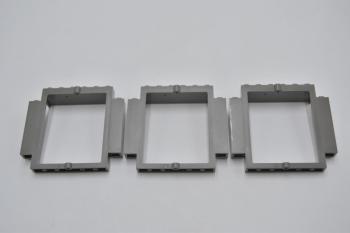 Preview: LEGO 3 x TÃ¼r Rahmen alt dunkelgrau Dark Gray Door Frame 2x8x6 Swivel 30101