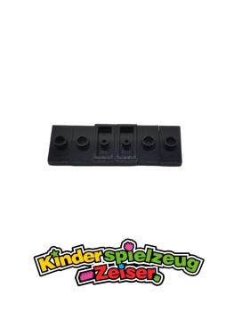 Mobile Preview: LEGO 6 x Fliese mit Noppe schwarz Black Plate 1x2 with 1 Stud with Groove 3794b