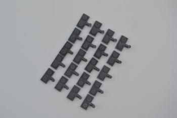 Preview: LEGO 20 x Platte Haken neues dunkelgrau Dark Bluish Gray Plate Modified 1x2 4623