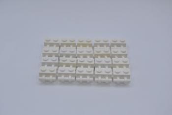 Preview: LEGO 20 x Stein 1x2 Griff weiß white brick w. stick 30236 4140626