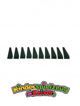 Preview: LEGO 10 x FlÃ¼gelplatte rechts dunkelgrÃ¼n Dark Green Wedge Plate 8x3 Right 50304