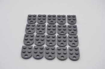 Preview: LEGO 20 x AnhÃ¤ngerplatten neues dunkelgrau Dark Bluish Gray Plate 3x2 Hole 3176