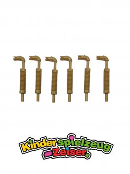 Preview: LEGO 6 x Auspuff Pearl Gold Vehicle Exhaust Pipe with Technic Pin 14682