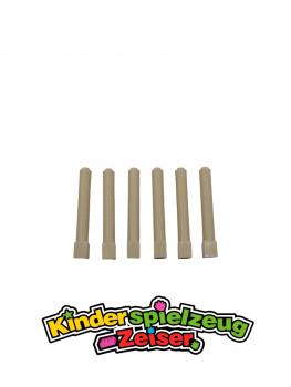 Preview: LEGO 6 x Pfeiler SÃ¤ule Stein beige Tan Support 1x1x6 Solid Pillar 43888