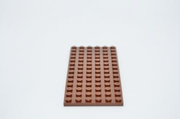 Preview: LEGO Basisplatte Bauplatte Grundplatte alt braun Brown Basic Plate 6x14 3456