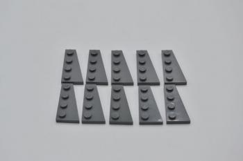 Preview: LEGO 10 x Platte rechts neues dunkelgrau Dark Bluish Gray Plate 4x2 Right 41769