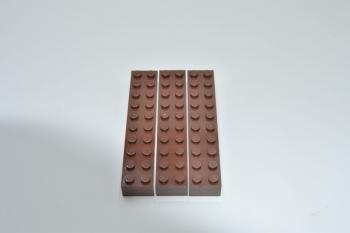 Preview: LEGO 3 x Basisstein rotbraun Reddish Brown Basic Brick 2x10 3006 4215429